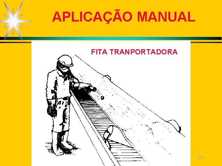 APLICAÇÃO MANUAL FITA TRANPORTADORA 62 APLICAÇÃO MANUAL FITA TRANPORTADORA 62