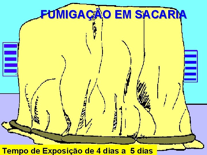 FUMIGAÇÃO EM SACARIA Tempo de Exposição de 4 dias a 5 dias 75 FUMIGAÇÃO EM SACARIA Tempo de Exposição de 4 dias a 5 dias 75