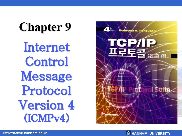 Chapter 9 Internet Control Message Protocol Version 4 (ICMPv 4) Http: //netwk. hannam. ac.