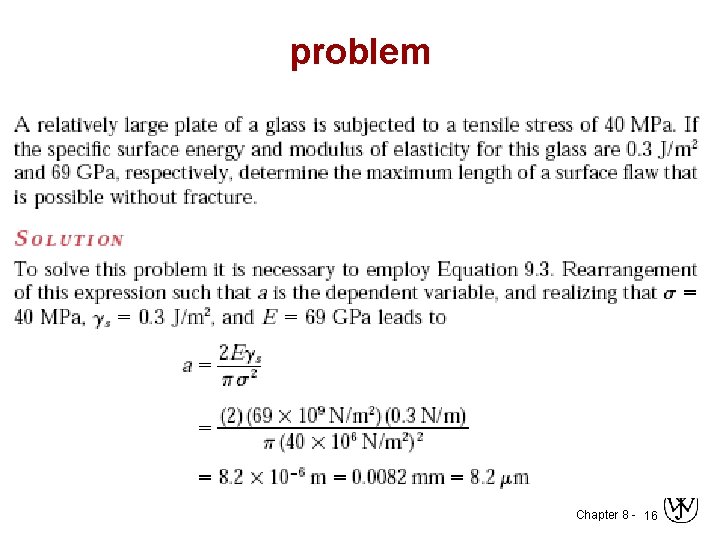 problem Chapter 8 - 16 