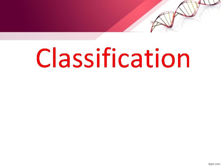 Classification 