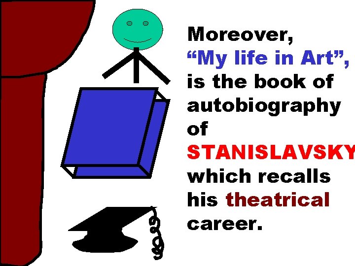 Moreover, “My life in Art”, is the book of autobiography of STANISLAVSKY which recalls