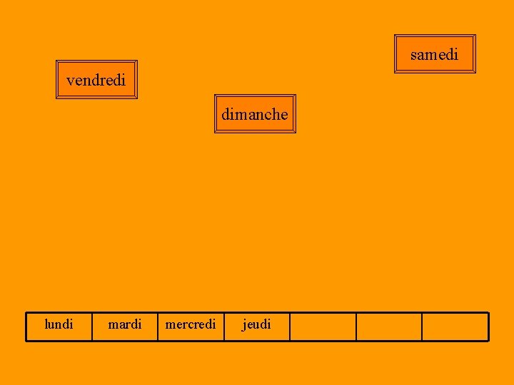 samedi vendredi dimanche lundi mardi mercredi jeudi 