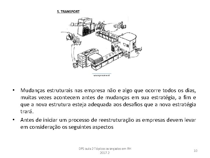  • Mudanças estruturais nas empresa não e algo que ocorre todos os dias,