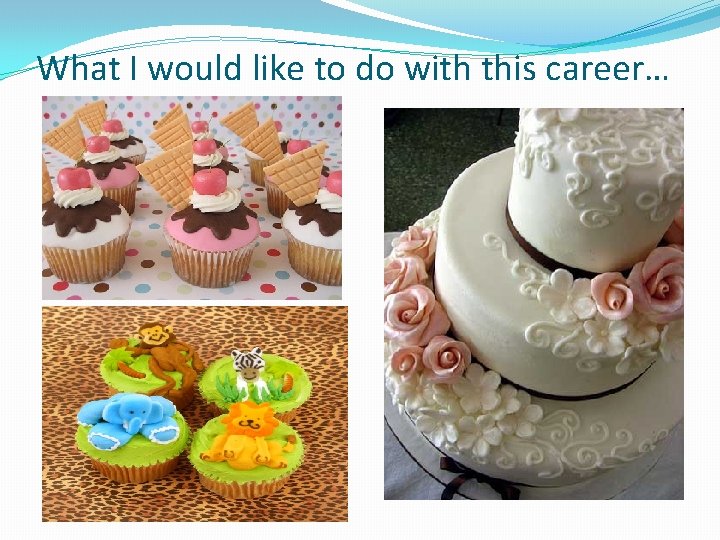 What I would like to do with this career… 