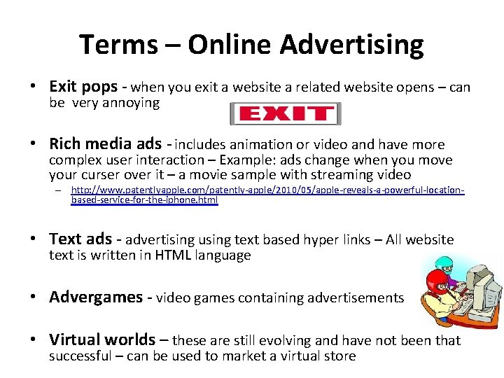 Terms – Online Advertising • Exit pops - when you exit a website a Terms – Online Advertising • Exit pops - when you exit a website a
