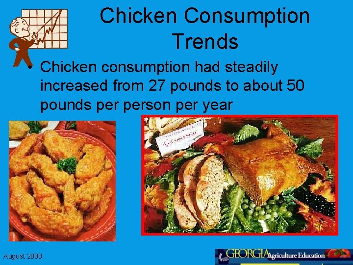 Chicken Consumption Trends • Chicken consumption had steadily increased from 27 pounds to about