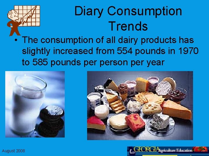 Diary Consumption Trends • The consumption of all dairy products has slightly increased from
