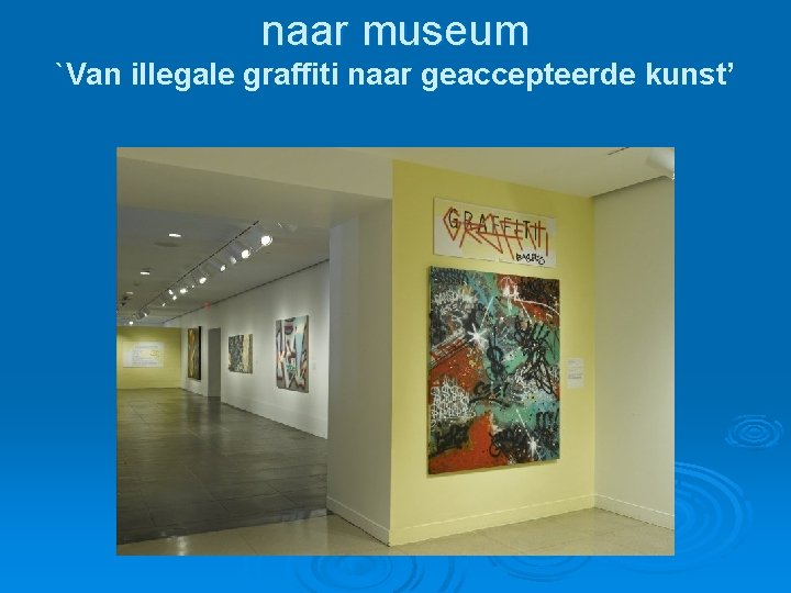 naar museum `Van illegale graffiti naar geaccepteerde kunst’ 