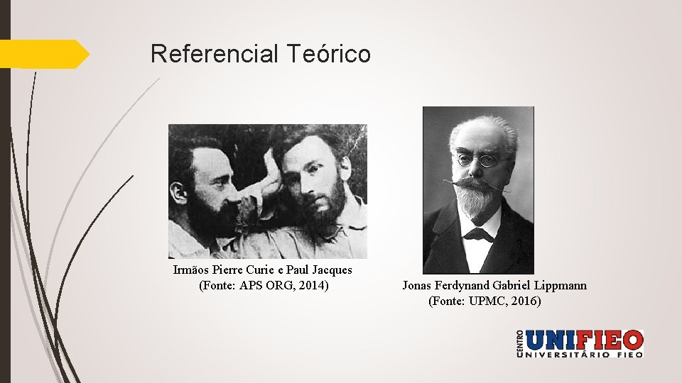 Referencial Teórico Irmãos Pierre Curie e Paul Jacques (Fonte: APS ORG, 2014) Jonas Ferdynand