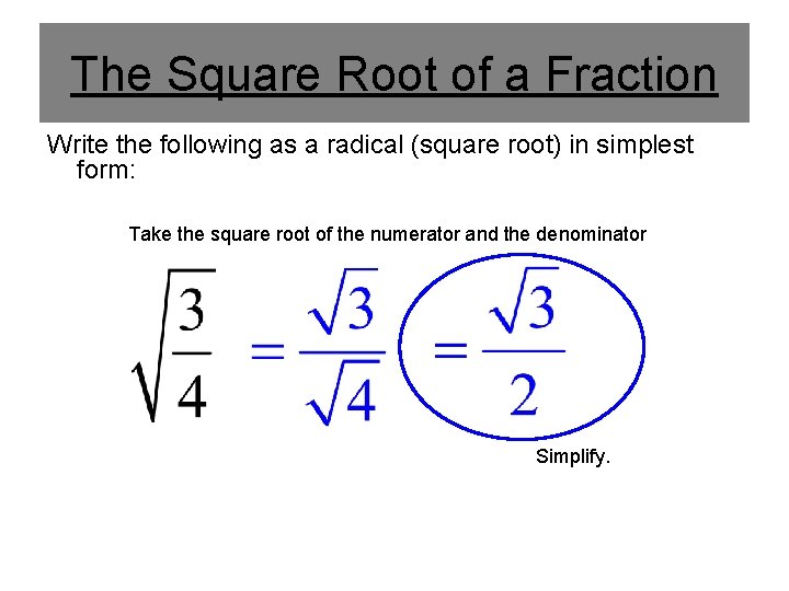 how do you solve square root problems that have fractions with variables and exponents