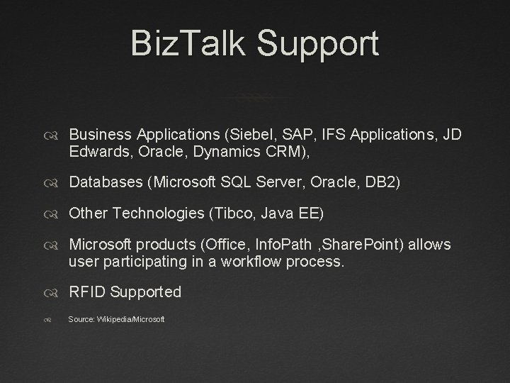 Biz. Talk Support Business Applications (Siebel, SAP, IFS Applications, JD Edwards, Oracle, Dynamics CRM),