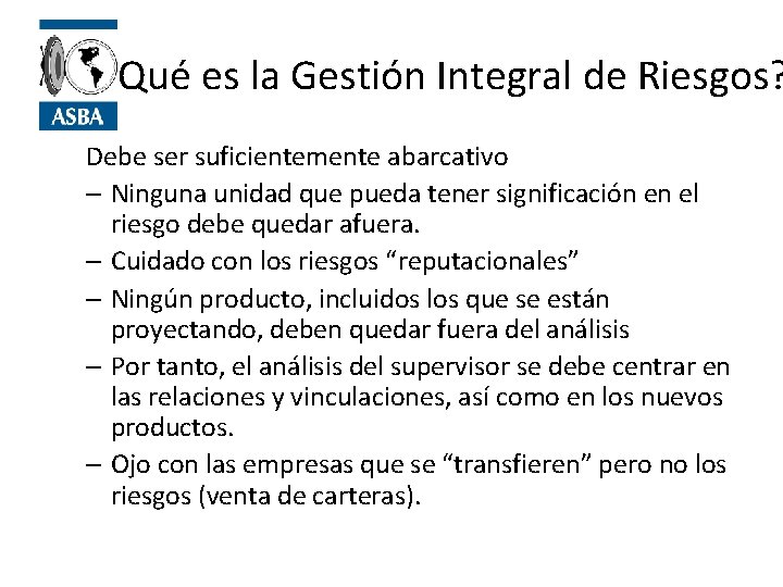 EL ENFOQUE DE SUPERVISIN POR RIESGOS GESTIN INTEGRAL