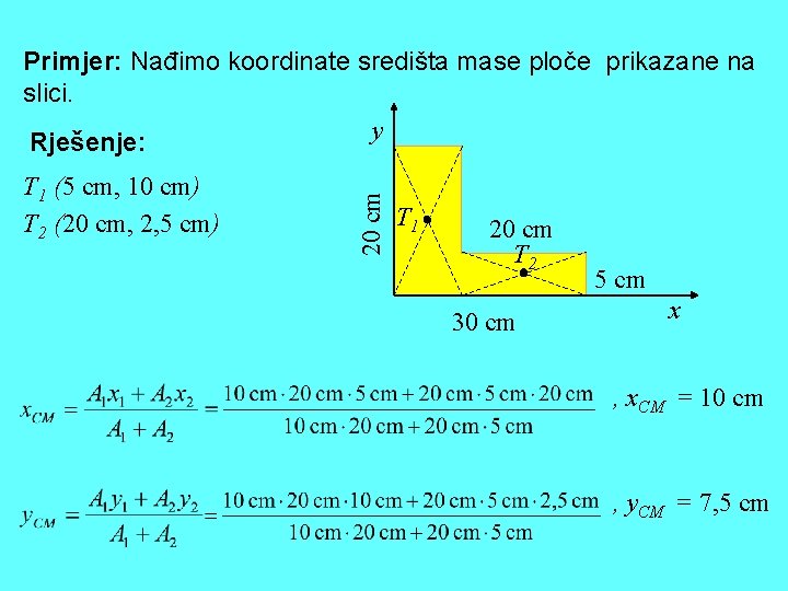 T 1 (5 cm, 10 cm) T 2 (20 cm, 2, 5 cm) 20