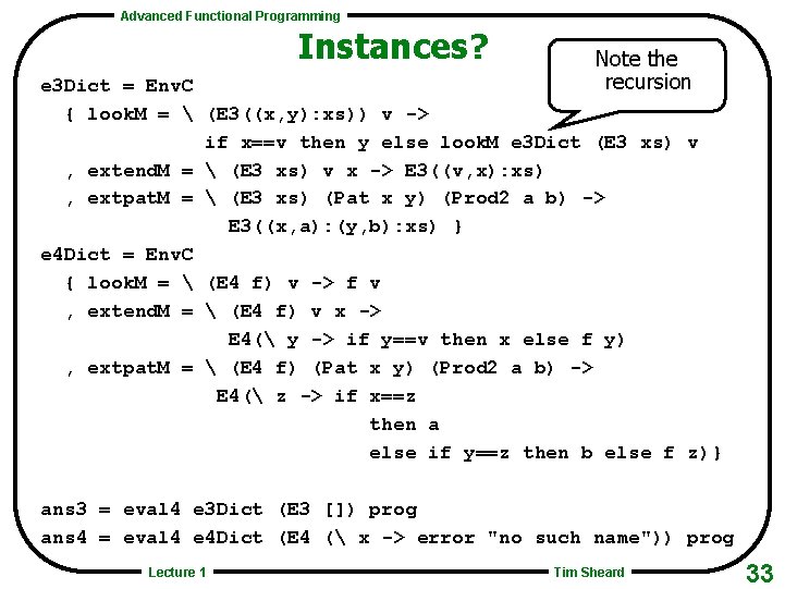 Advanced Functional Programming Tim Sheard Dept Of Computer