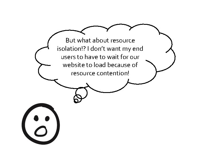 But what about resource isolation!? I don’t want my end users to have to
