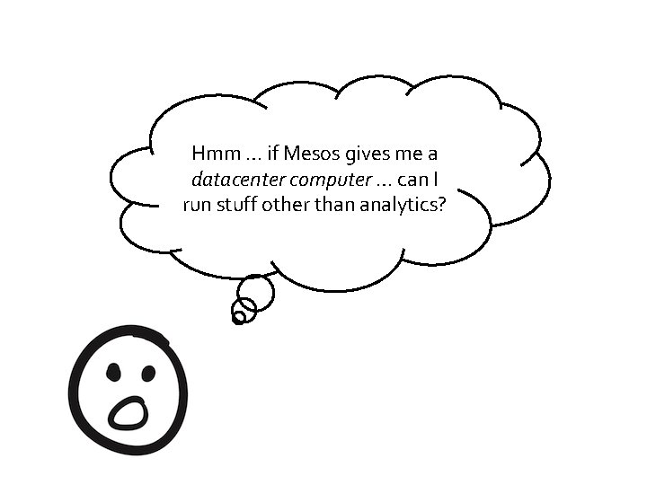 Hmm … if Mesos gives me a datacenter computer … can I run stuff Hmm … if Mesos gives me a datacenter computer … can I run stuff