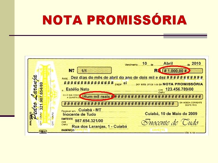 NOTA PROMISSÓRIA NOTA PROMISSÓRIA