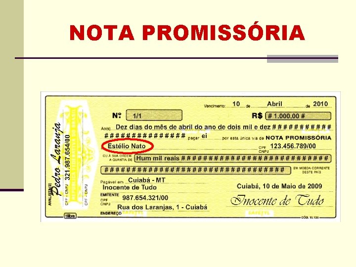 NOTA PROMISSÓRIA NOTA PROMISSÓRIA
