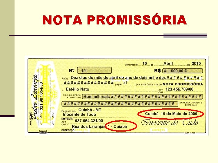 NOTA PROMISSÓRIA NOTA PROMISSÓRIA