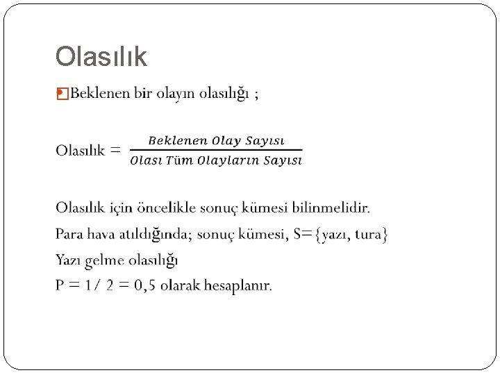 Olasılık � 