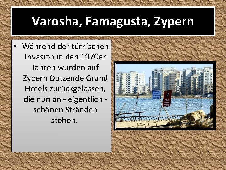 Varosha, Famagusta, Zypern • Während der türkischen Invasion in den 1970 er Jahren wurden