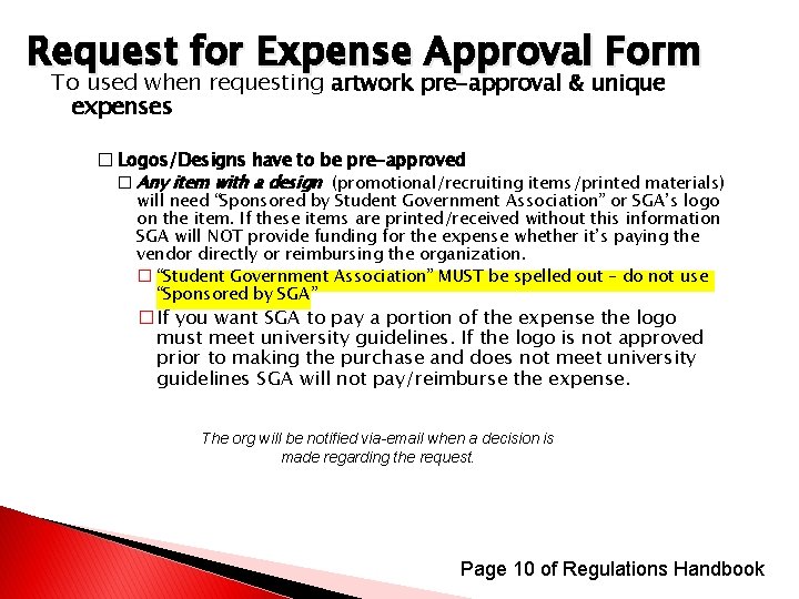 Request for Expense Approval Form To used when requesting artwork pre-approval & unique expenses