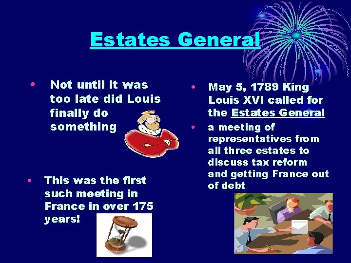 Estates General • • Not until it was too late did Louis finally do