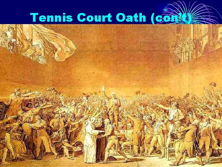 Tennis Court Oath (con’t) 