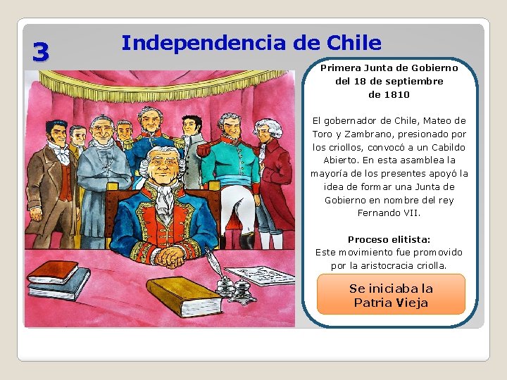 3 Independencia de Chile Primera Junta de Gobierno del 18 de septiembre de 1810