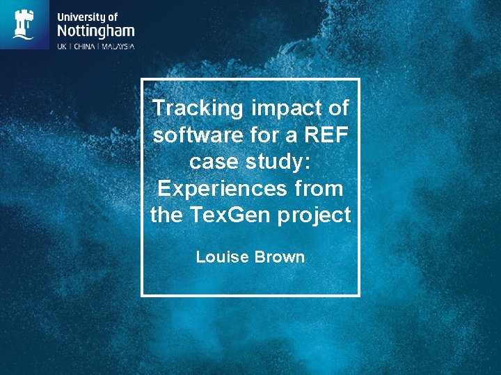 Tracking impact of software for a REF case study: Experiences from the Tex. Gen