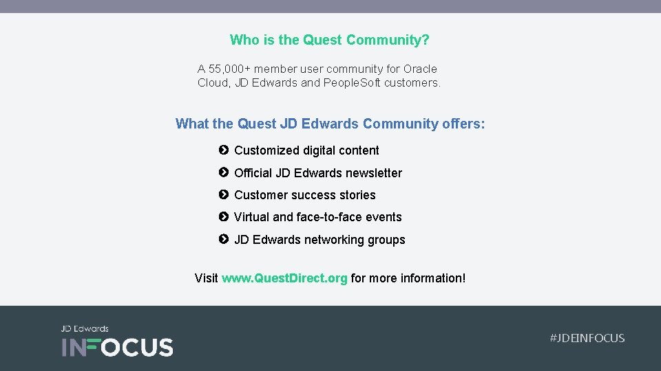 Who is the Quest Community? A 55, 000+ member user community for Oracle Cloud,