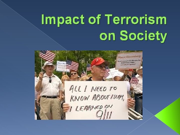 Impact of Terrorism on Society 