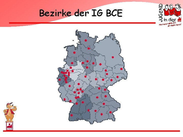 Bezirke der IG BCE 