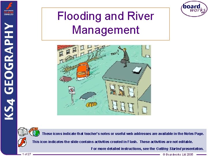 Flooding and River Management These icons indicate that teacher’s notes or useful web addresses