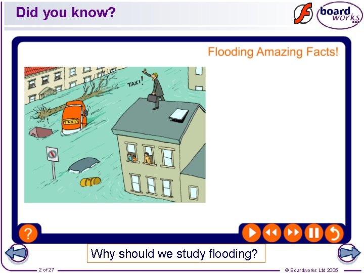 Did you know? Why should we study flooding? 2 of 27 © Boardworks Ltd