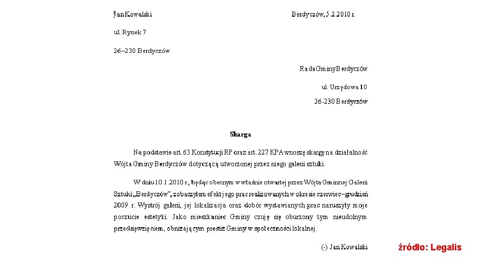źródło: Legalis 