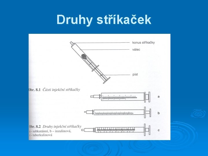 Druhy stříkaček 