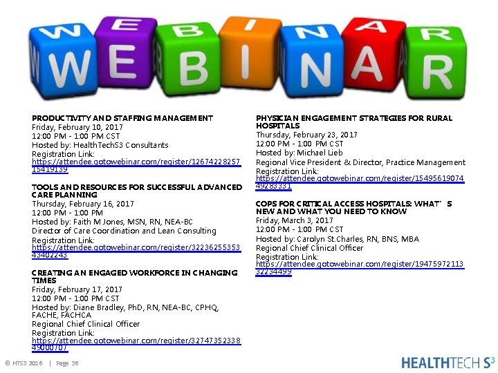 PRODUCTIVITY AND STAFFING MANAGEMENT Friday, February 10, 2017 12: 00 PM - 1: 00