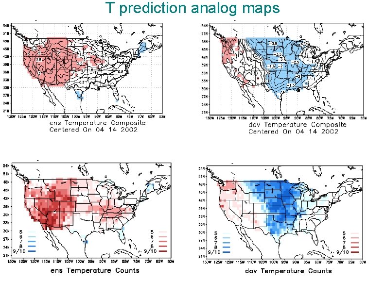T prediction analog maps 