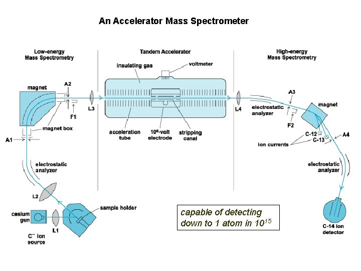 An Accelerator Mass Spectrometer capable of detecting down to 1 atom in 1015 