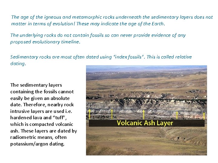 The age of the igneous and metamorphic rocks underneath the sedimentary layers does not