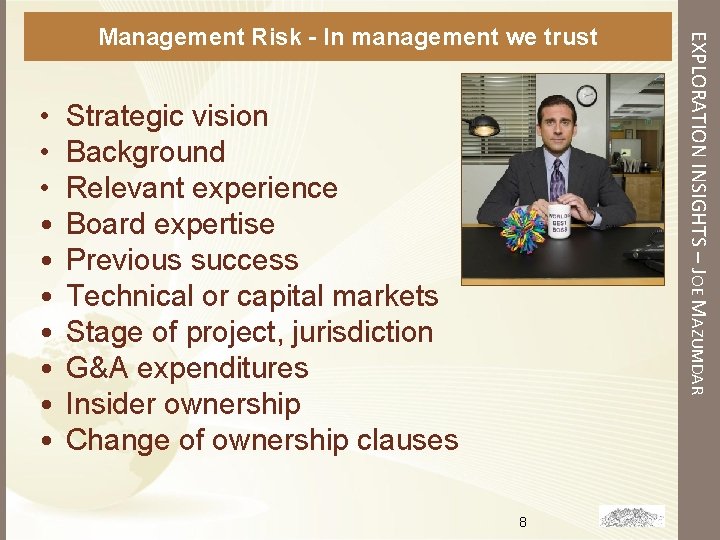 • • • Strategic vision Background Relevant experience Board expertise Previous success Technical • • • Strategic vision Background Relevant experience Board expertise Previous success Technical