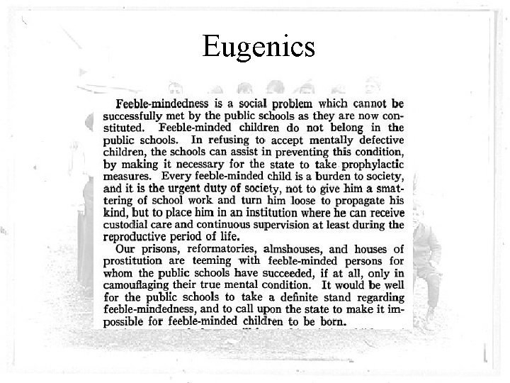 Eugenics 