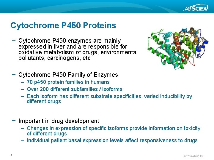 Cytochrome P 450 Proteins − Cytochrome P 450 enzymes are mainly expressed in liver