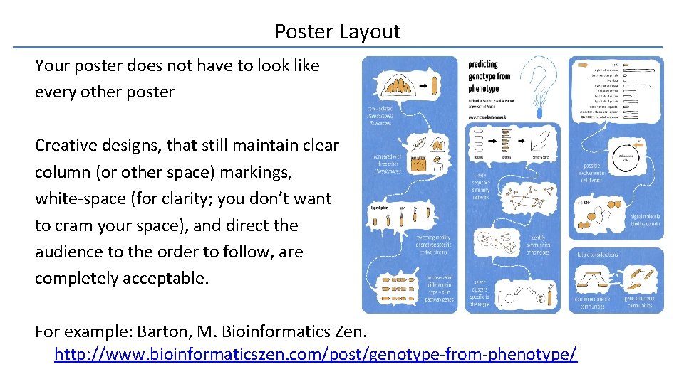 Poster Layout Your poster does not have to look like every other poster Creative