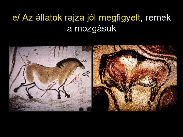 e/ Az állatok rajza jól megfigyelt, remek a mozgásuk 