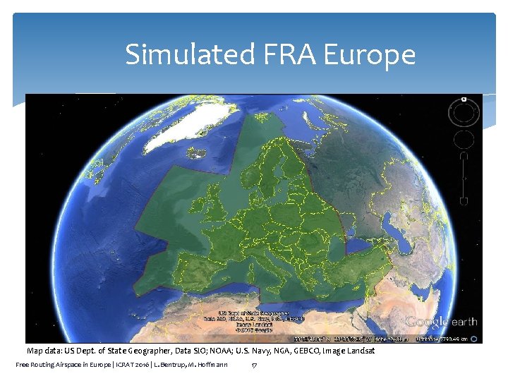 Simulated FRA Europe Map data: US Dept. of State Geographer, Data SIO; NOAA; U.