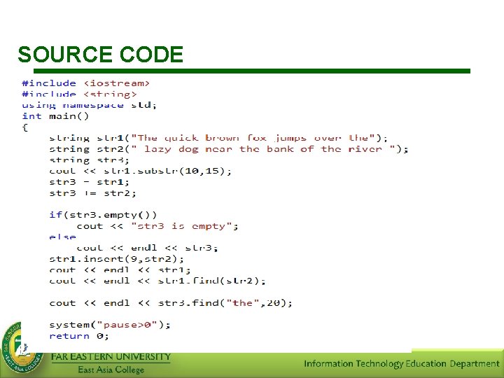 SOURCE CODE 