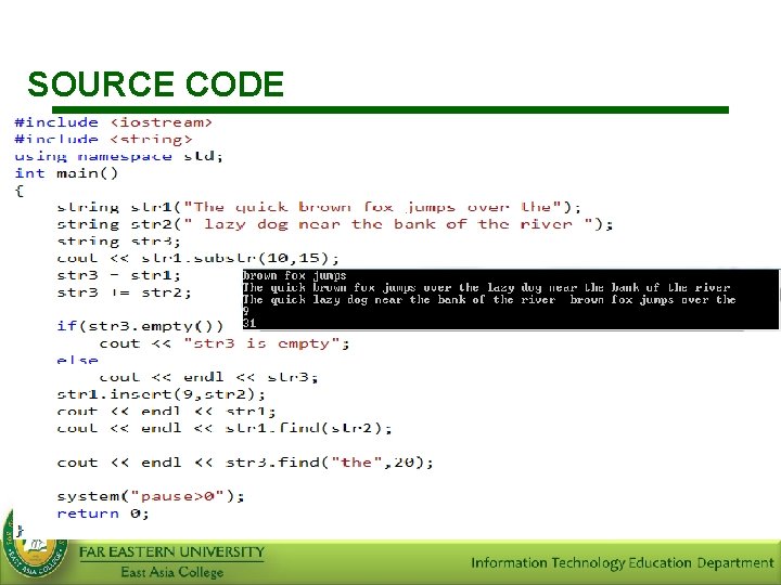 SOURCE CODE 